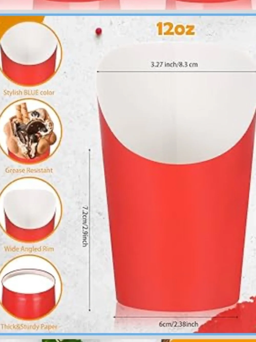 Red Party Favor Cups - Festive Snack Holders